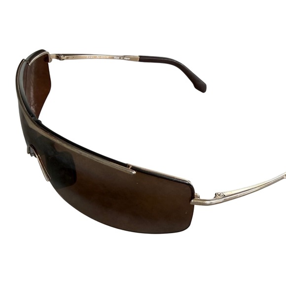 Vintage Maui Jim SANDBARRARE DISCONTINUED SunglassesWrap Rimlessi Japan